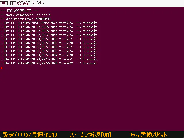 ターミナル画面の例